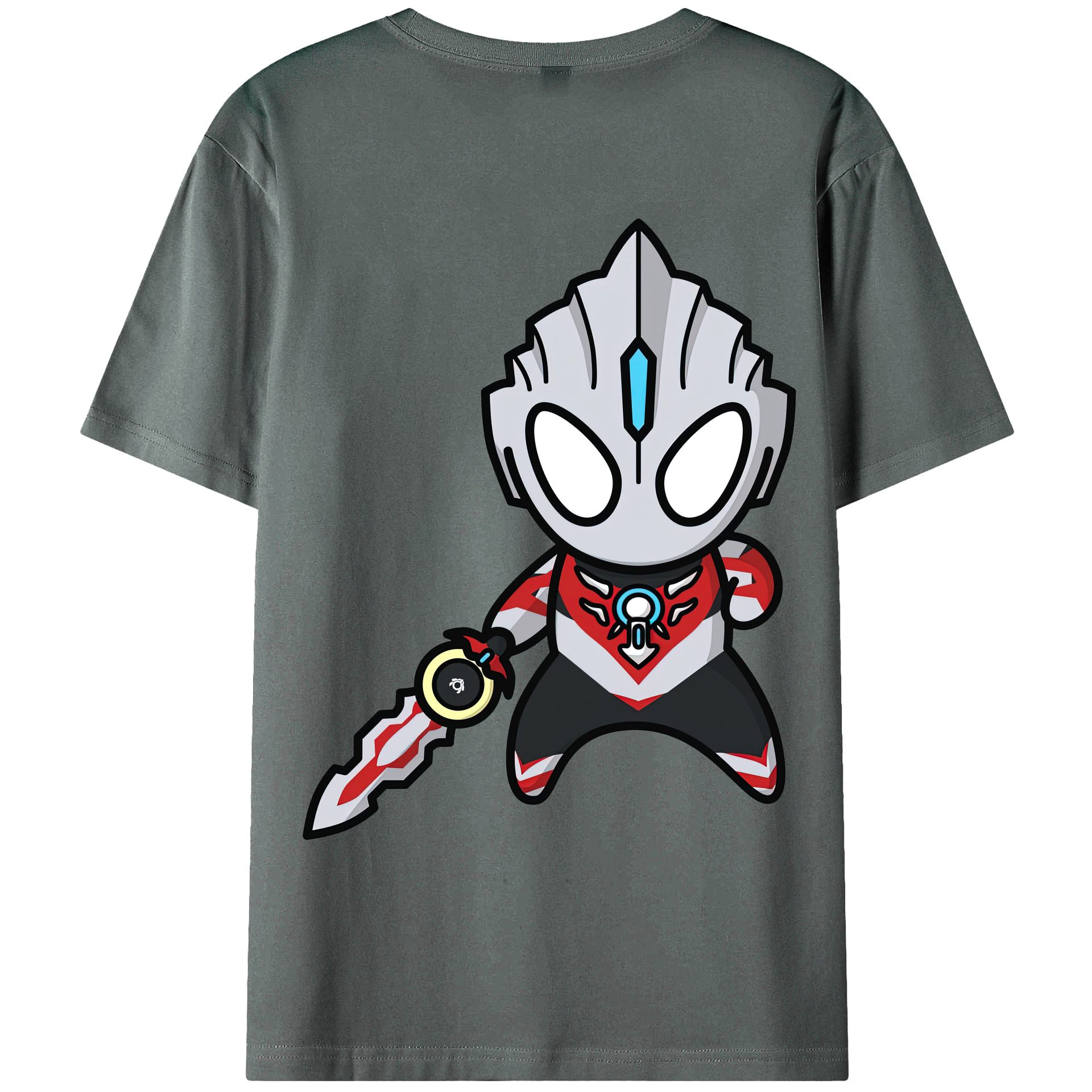 （画像用） ウルトラマン Ultraman 綿100％ メンズ半袖Tシャツ（バックプリント） 通気性